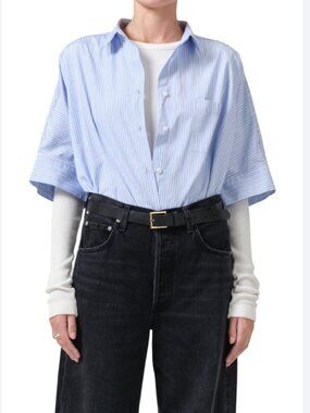 Citizens Of Humanity - Claire Origami Shirt × 1 S / Melissani Stripe